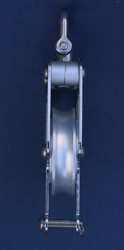 Moitão simples - 710604 - OH MARINE EQUIPMENT - com destorcedor / com gancho de suporte / com rolamento de esferas