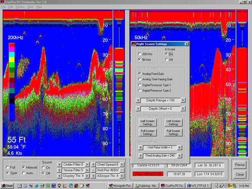 Sonar de pesca para barco - PCFF 80 - Cruzpro - em cores / digital