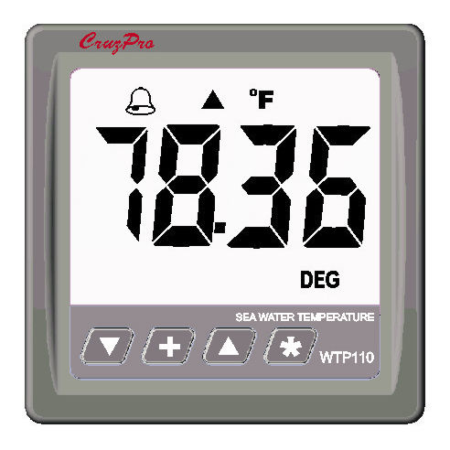 Indicador para barco - WTP110 - Cruzpro - de temperatura da água / digital / NMEA 2000®