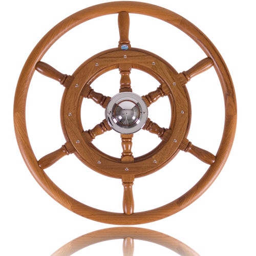 Volante para barco a motor em teca - 05 - Stazo marine equipment bv - clássico
