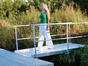 Passarela para píer - GWA series - CONNECT-A-DOCK - em alumínio / com corrimão