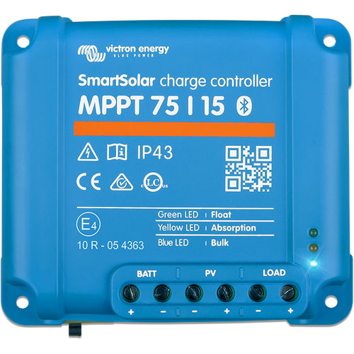 Controlador de carga para bateria - MPPT 75/10 - Victron Energy - painel solar / para barco