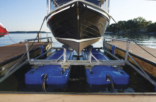 Elevador de barcos - SHALLOW WATER™ - HydroHoist - flutuante / em aço galvanizado