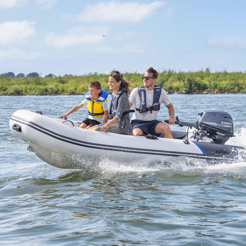 Barco inflável com motor de popa - YAM 350TAf - Yamaha Motor Europe - Marine - de pesca / em alumínio