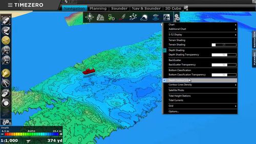 Software para pesca profissional - TZ WASSP Module - MaxSea International - para sonar multifeixe / para barco
