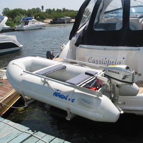 Barco inflável com motor de popa - Master 1 - Adventure Inflatable boats - dobrável / open / para pesca