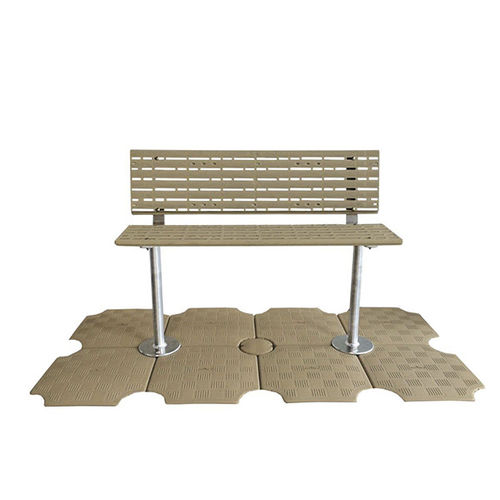 Banco para píer - B0094 - CANDOCK - cinza