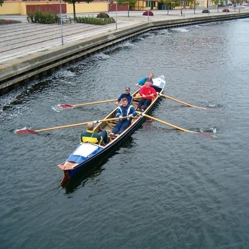 Barco de remo de turismo - Inrigger 4+ Coastal - Baumgarten Bootsbau - de lazer / quatro de palamenta simples / com timoneiro