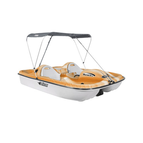 Pedalinho de 4 lugares - Monaco DLX Angler - Pelican International - azul / laranja / para pesca