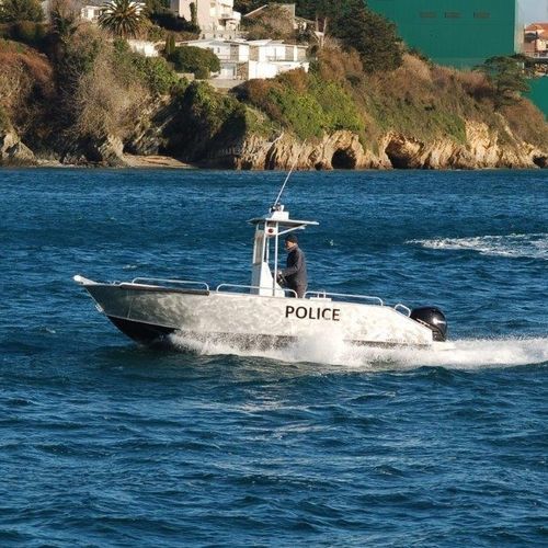 Barco profissional barco-patrulha - M620 - MOGGARO ALUMINIUM YACHTS - com motor de centro hidrojato / em alumínio
