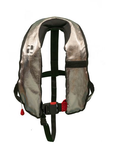 Colete salva-vidas autoinflável - SeaLion Alu FR ISO - Hansen Protection AS - 150 N / unissexo / com arnês de segurança