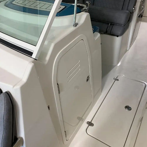 Porta para barco - A2K-MP-CD - Pompanette - com dobradiças laterais / em alumínio extrudado / em acrílico