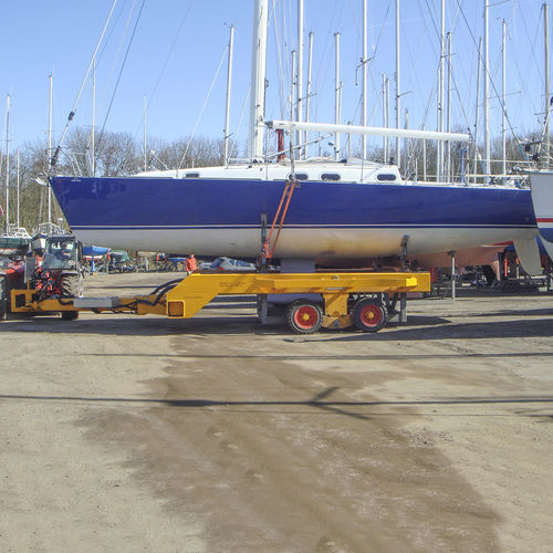 Carreta de movimentação - CT40 - ROODBERG - para barco / para estaleiro naval / com 2 eixos