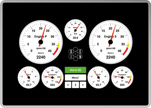 Painel de comando para barco - 7" ADVANCED - San Giorgio S.E.I.N srl - para iate / para motor / com tela sensível ao toque