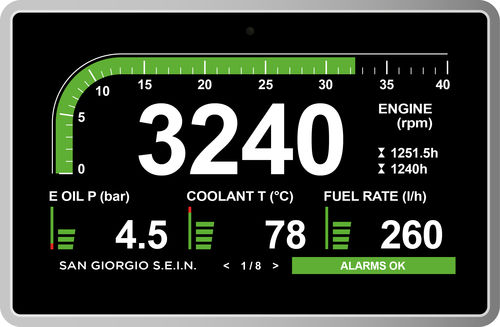 Painel de comando para barco - 7" PLUS - San Giorgio S.E.I.N srl - para iate / para motor / com tela sensível ao toque