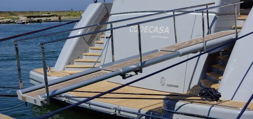 Passarela de iate - MIZAR - Sanguineti Chiavari produzione articoli nautici s. - telescópica / hidráulica / motorizada