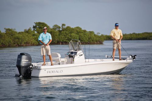 Bay boat com motor de popa - 206 CAYMAN - Robalo - com console central / de pesca esportiva / máx. 8 pessoas