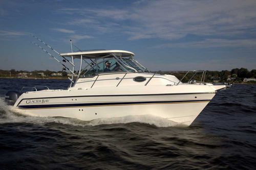 Lancha Cabin Cruiser catamarã - Glacier Bay Edition 2770 - World Cat - com motor de popa / bimotor / com hard-top