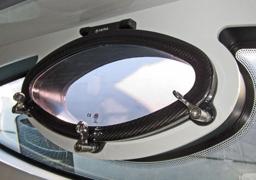 Vigia oval - Carbon Fibre - Nemo Industrie - para barco / para iate / de abrir