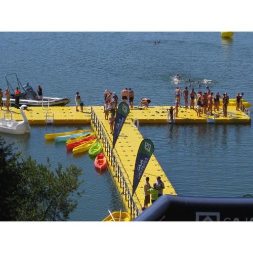 Píer flutuante - AVENTURAS AQUATICAS - LA NORIA - de atracação / para marina / em polietileno
