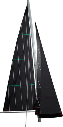 Vela mestra - KOONAA - ELVSTRØM SAILS - vela de estai enrolável / vela de estai autovirante / para multicasco de cruzeiro