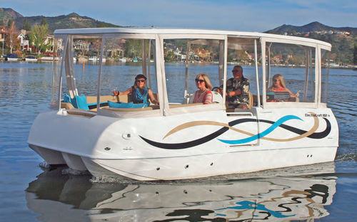 Pontoon boat com motor de popa - 182TR - ElectraCraft - tri-tube / máx. 12 pessoas