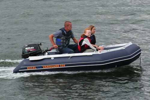Barco inflável com motor de popa - VANGUARD XHD335 - Excel Inflatables - máx. 5 pessoas / com quilha inflável
