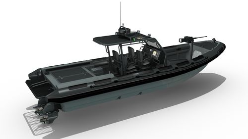 Barco profissional com motor de centro - SHD1010 - Madera Ribs - barco inflável semirrígido