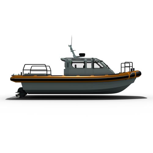 Barco profissional barco para transporte de tripulação - MRCD1050 Carrier - Madera Ribs - com motor de centro / barco inflável semirrígido
