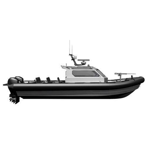 Barco profissional barco para transporte de tripulação -  MR-1150 - Madera Ribs - com motor de popa / barco inflável semirrígido