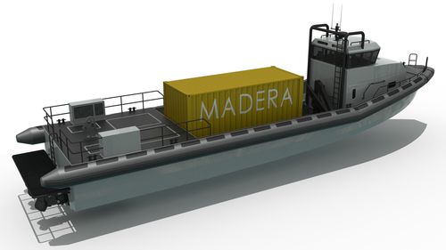 Barco profissional barco utilitário - FCC20 - Madera Ribs - com motor de centro / em alumínio / barco inflável semirrígido