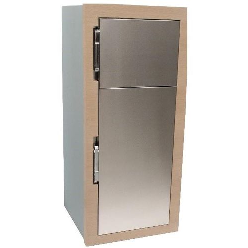 Geladeira com freezer para iate - Frigonautica - de embutir / com abertura frontal / em aço inoxidável