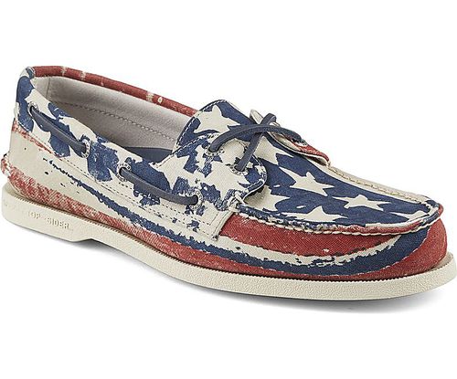 Calçado de convés - AUTHENTIC ORIGINAL STARS AND STRIPES  - Sperry Top Sider - de homem / em couro