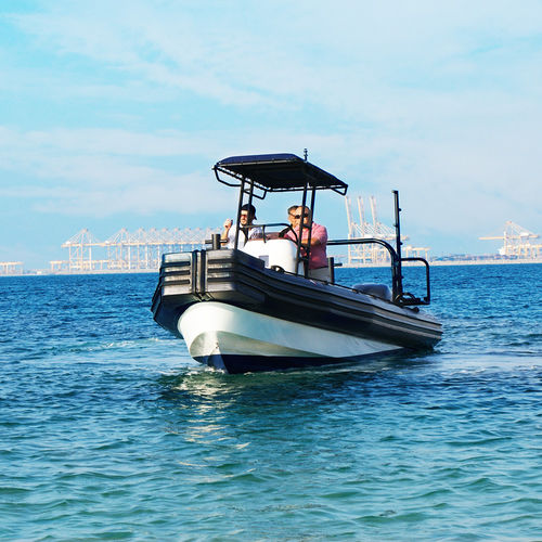 Barco profissional barco salva-vidas - 8.5 M - ASIS BOATS - barco auxiliar para mergulho / com motor de popa / de fibra de vidro