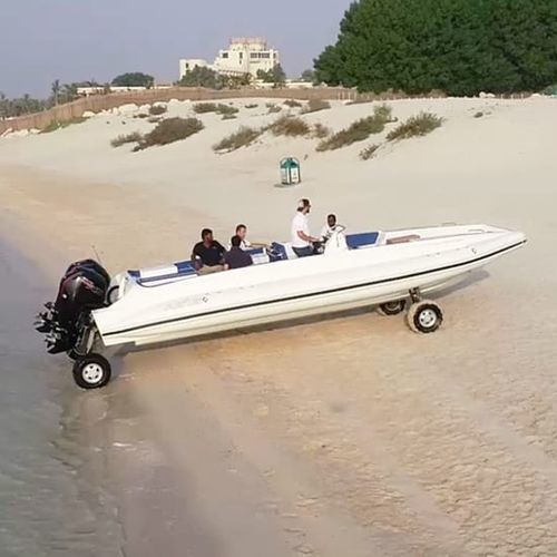 Barco inflável anfíbio - 9.5 M Beachlander - ASIS BOATS - com motor de popa / bimotor / semirrígido