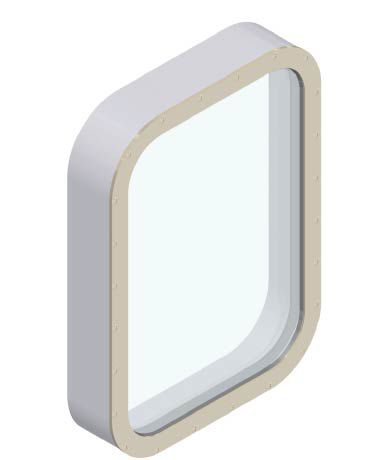 Janela para navio - NOW - Bohamet - fixa / retangular