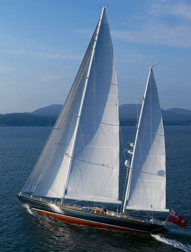 Super iate à vela de luxo de cruzeiro - ASOLARE - Hodgdon Yachts - clássico / de popa aberta / ketch