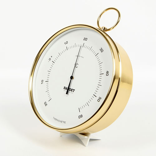 Termômetro analógico - DIAL 17CM - NAUDET - em latão polido / ºC / náutico