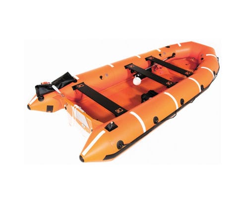 Barco profissional barco de busca e salvamento - RIBO 450 - Survitec - com motor de popa / semirrígido / com autoendireitamento