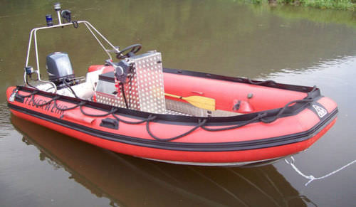 Barco inflável com motor de popa - DSB 4.3 SR - Deutsche Schlauchboot - semirrígido / com console central