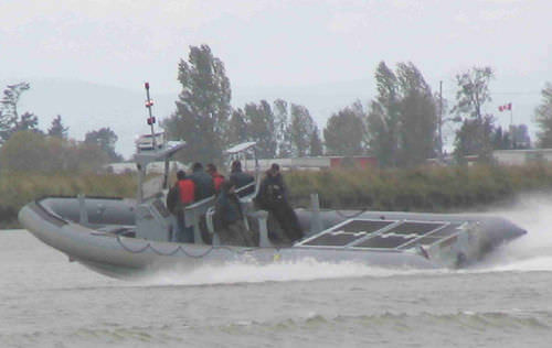 Barco profissional com motor de popa - ZH 1100 CDO - Zodiac Milpro International - em alumínio / barco inflável semirrígido
