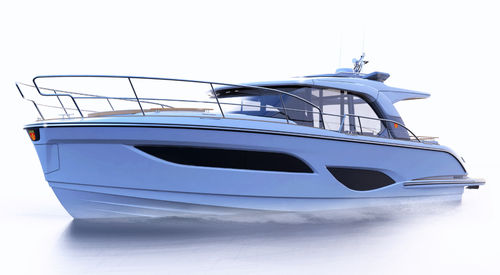 Lancha Express Cruiser com motor de centro - 440 Scandinavia - Marex - bimotor / com casco de planeio / com hard-top