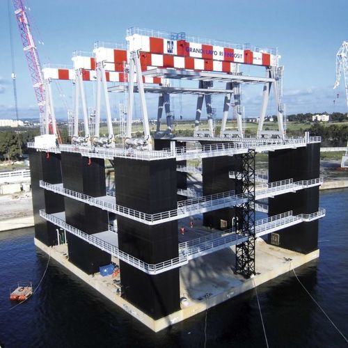 Guindaste para navio de apoio offshore - RGC 90 - CIMOLAI TECHNOLOGY SPA - para estaleiro naval / tipo pórtico / para trilho