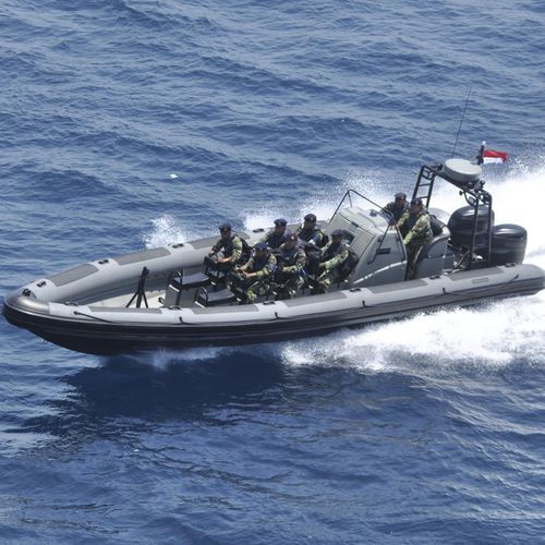 Barco profissional com motor de popa - X2K Special Force - North Sea Boats - barco inflável semirrígido / anfíbio