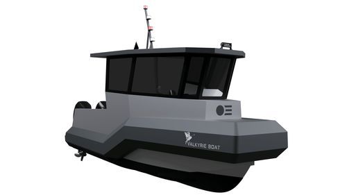 Barco profissional barco-patrulha - Valkyrie 700 CAB - BORD A BORD - barco salva-vidas / com motor de popa / em alumínio
