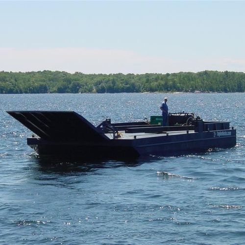 Barco profissional barcaça de trabalho - KROPF MARINE - com motor de centro / com motor de popa / a diesel