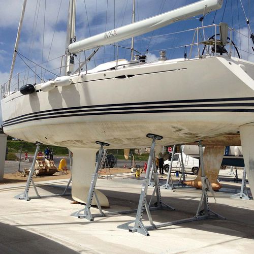 Cavalete de apoio ajustável - PARKUP EVO - Nautipark - para barco / com braços de apoio desmontáveis / em aço galvanizado