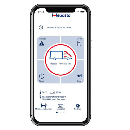 Aplicação de monitoramento - ThermoConnect - Webasto - de controle / náutica