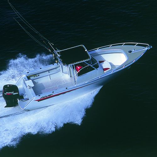 Lancha de console central com motor de popa - Viper 720 - AMF Boat Company - de pesca esportiva / com T-Top / com solário
