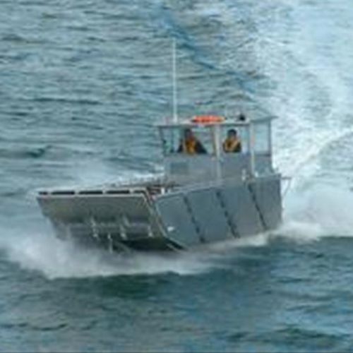 Barco profissional barco de desembarque - Kraite 750 - AMF Boat Company - com motor de popa / em alumínio